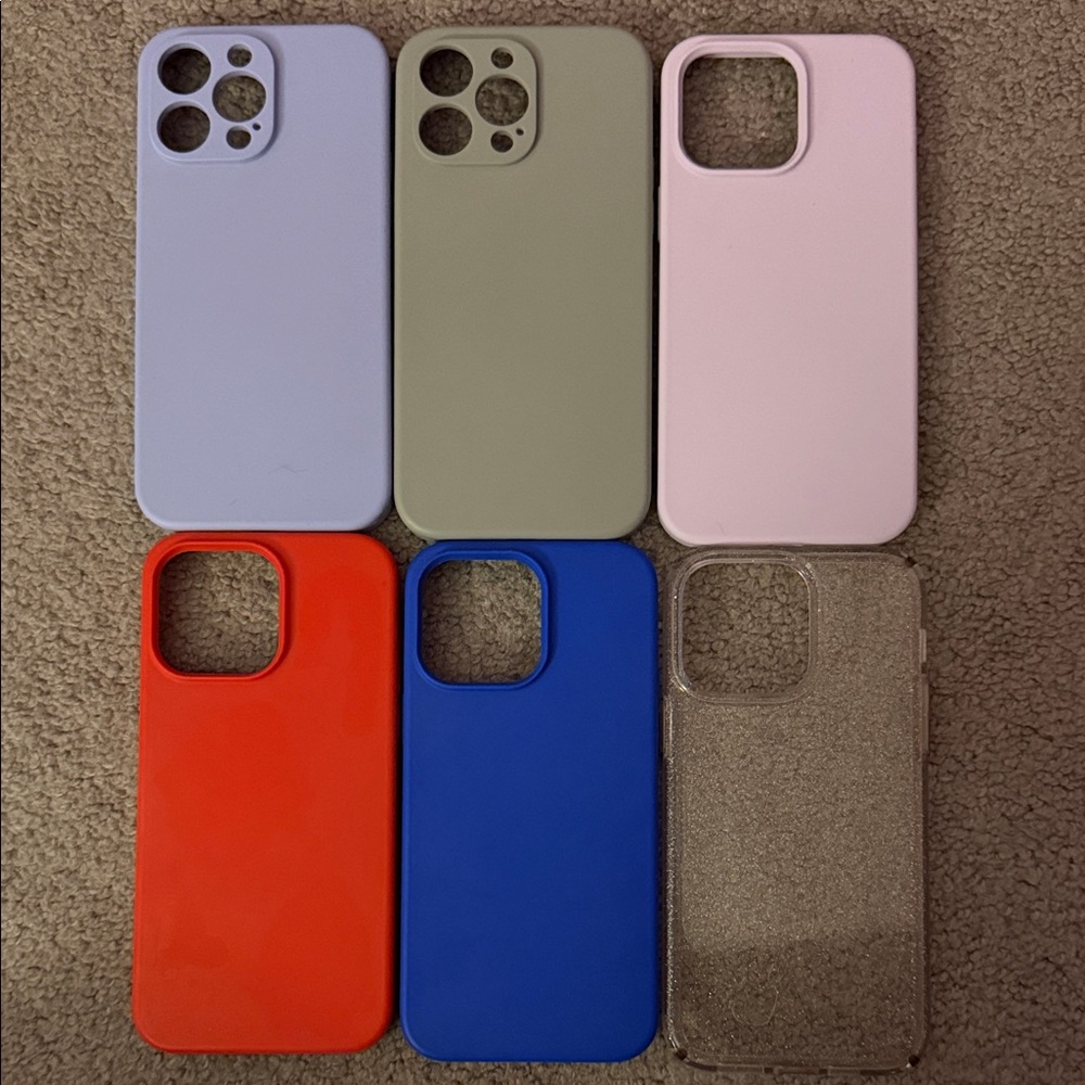 Stylish Silicone Phone Case Collection - Red, Blue, Pink, and More